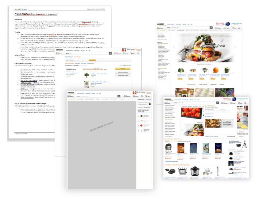 Concept UX proposal and mockups